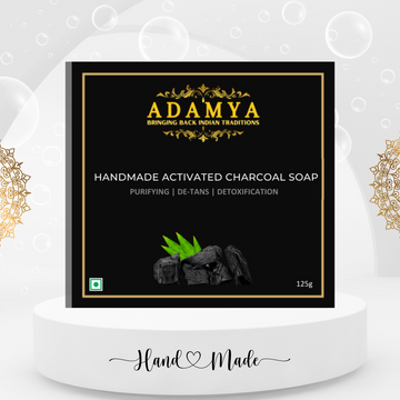 HANDMADE COLD PROCESSED ACTIVATED CHARCOAL SOAP FOR PURIFYING, DE-TAN AND DETOXIFICATION